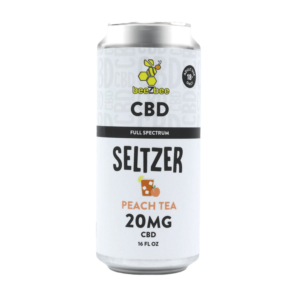 CBD Seltzer - Peach Tea - beeZbee