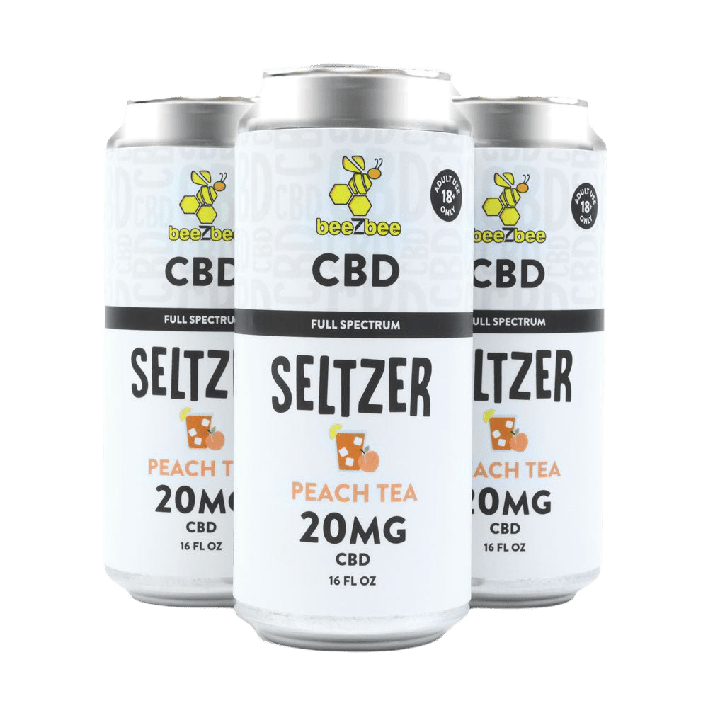 CBD Seltzer - Peach Tea - beeZbee