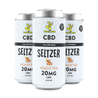 CBD Seltzer - Peach Tea - beeZbee