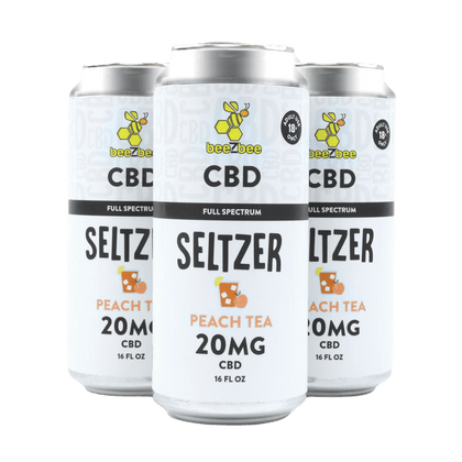 CBD Seltzer - Peach Tea - beeZbee