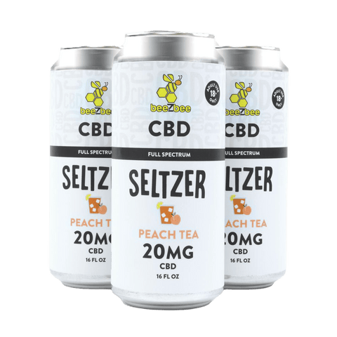 CBD Seltzer - Peach Tea - beeZbee