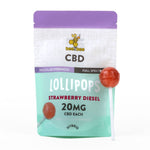 CBD lollipops Strawberry diesel 20mg