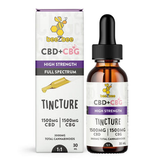 CBD+CBG Tincture, High Strength - beeZbee
