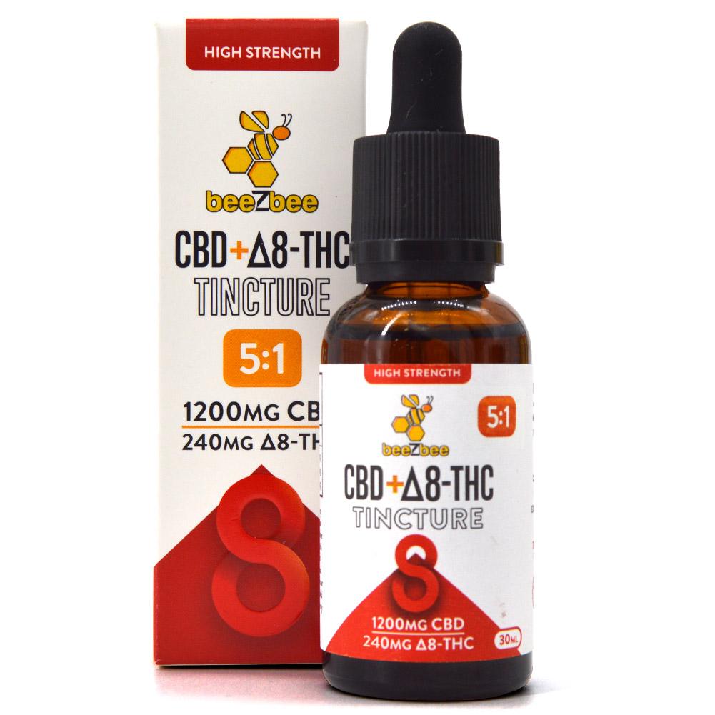 cbd + delta 8 thc tincture high strength 5:1