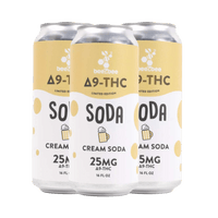 Delta-9 THC Soda in Limited Edition Cream Soda, 4 Pack