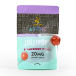 Delta 9 THC terpene lollipops in strawberry diesel flavor 20mg hybrid